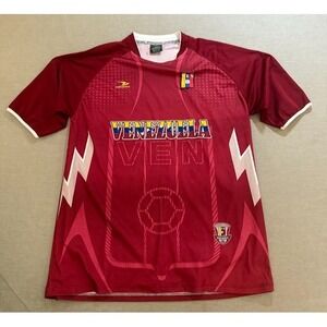 Venezuela Drako Soccer Jersey Mens (One Size) Large Red Logo Short Sleeve Adult.